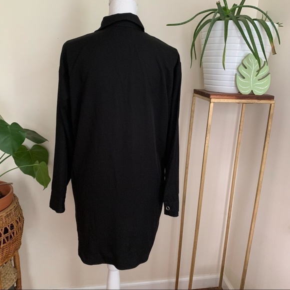 & Other Stories Zip Detail Mini Dress in Black sz 4 - Picture 3 of 4